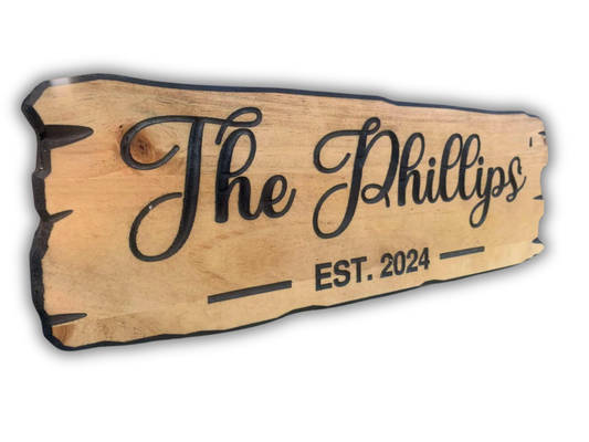 Rustic Family Name Sign