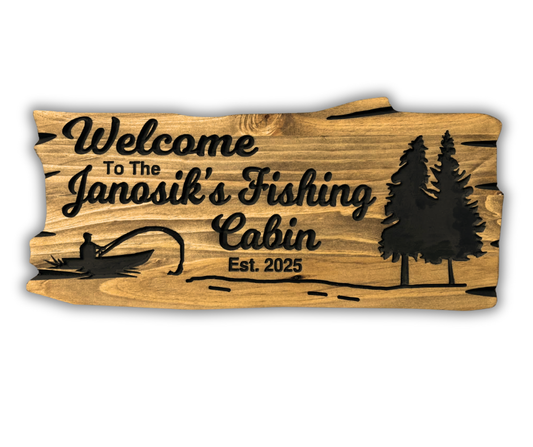 Rustic Family Cottage Sign | Personalized Wooden Decor