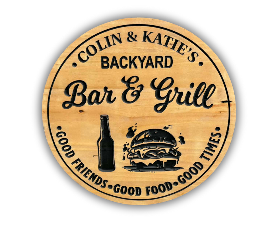 Backyard BBQ Sign | Outdoor Wood Sign