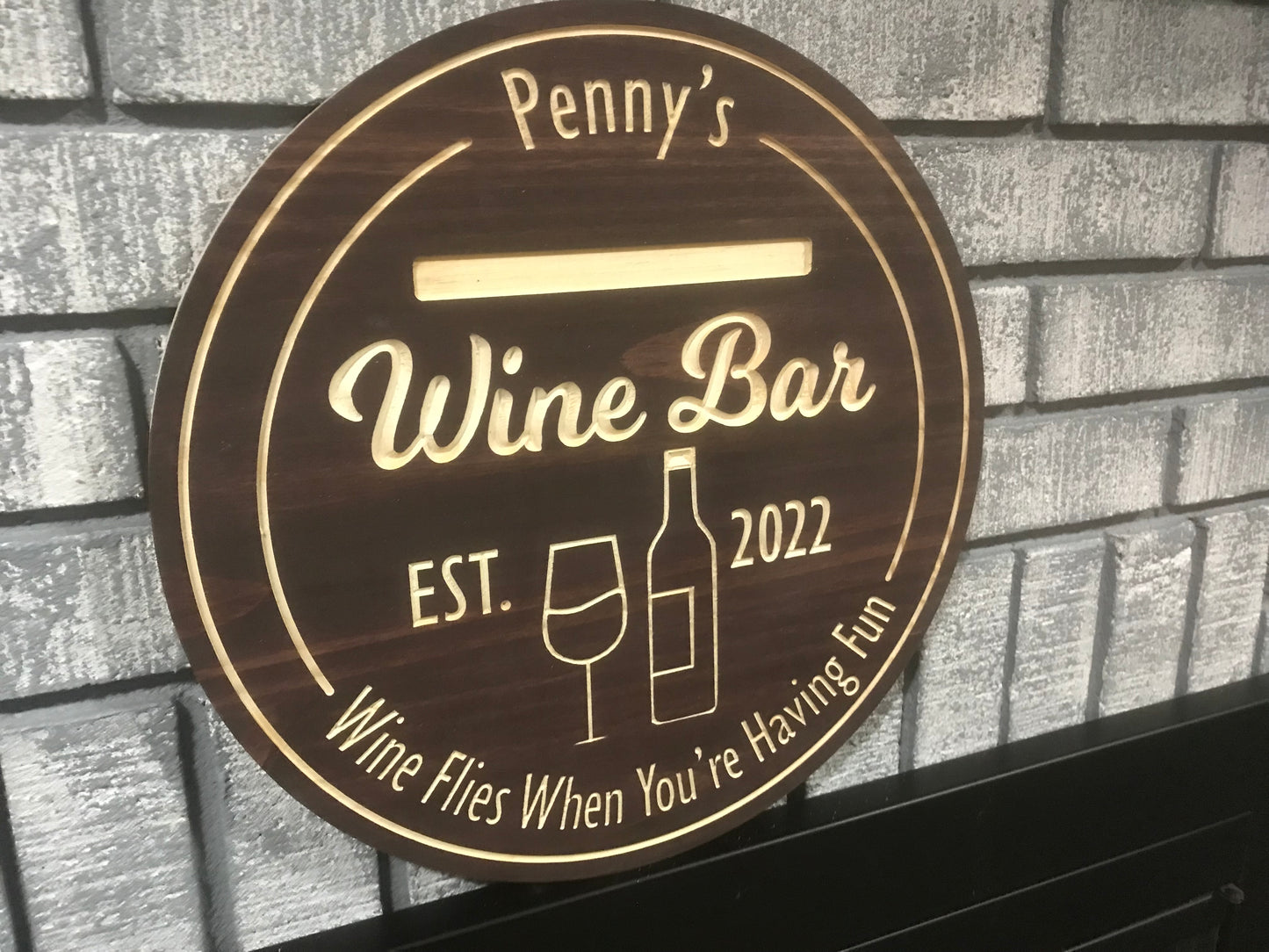 Custom Wooden Wine Bar Sign | Kitchen Plaque | Wine Decor