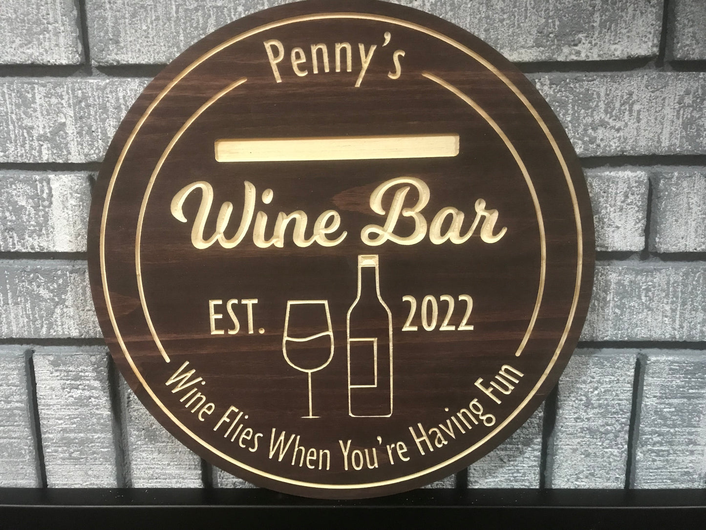 Custom Wooden Wine Bar Sign | Kitchen Plaque | Wine Decor