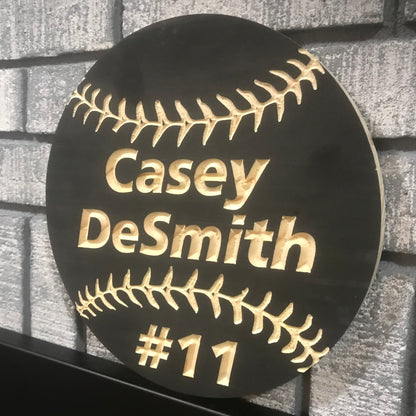 Custom Baseball Sign | Baseball Players | Personalized Sports Sign |