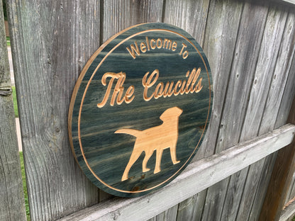 Custom Wooden Pet Sign | Dog Sign | Personalized Animal Lover Sign | Family Name Sign |