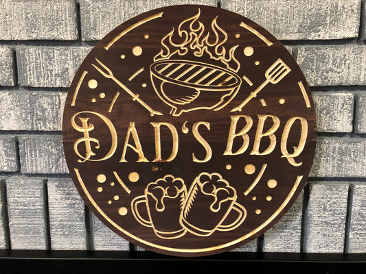 Custom Wooden BBQ Sign | Beers | Personalized Backyard Sign |