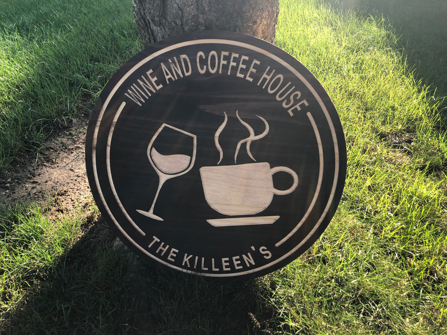 Custom Wooden Coffee Sign | Kitchen Plaque | Coffee and Wine Decor