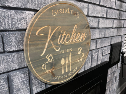 Custom Wooden Kitchen Sign | Grandma's Kitchen |