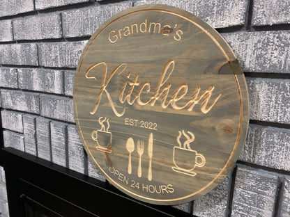 Custom Wooden Kitchen Sign | Grandma's Kitchen |