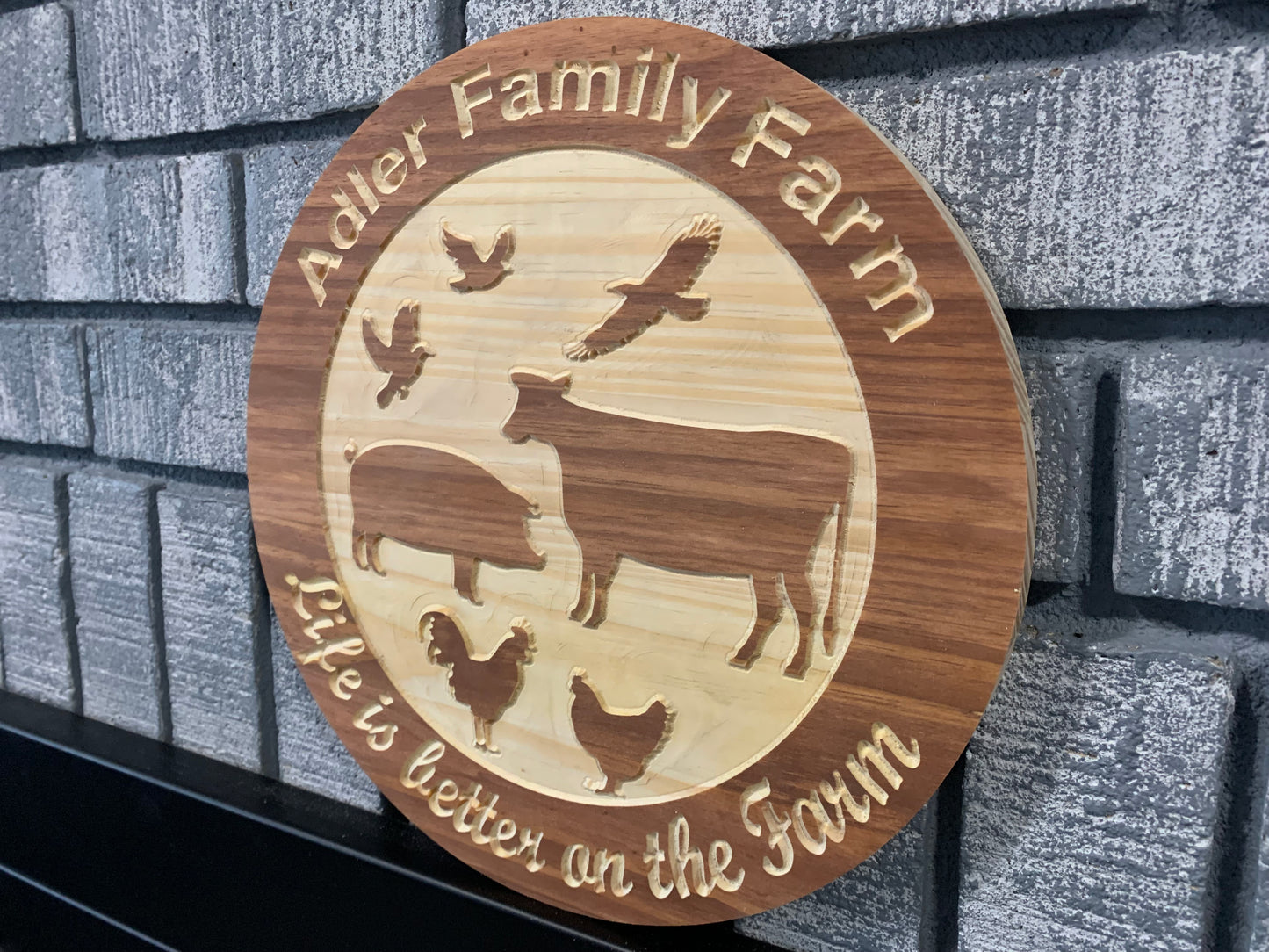 Custom Wooden Farm Sign | Farm Animals | Personalized Farmer Sign |