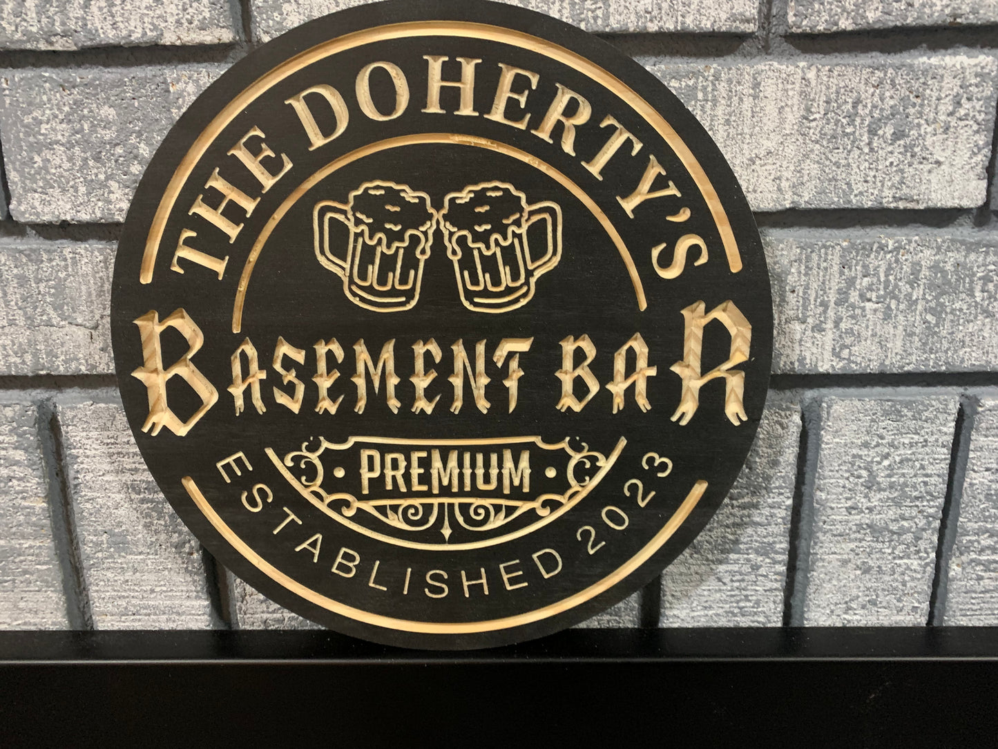 Custom Wooden Basement Bar Sign | Beers | Personalized Pub Sign |