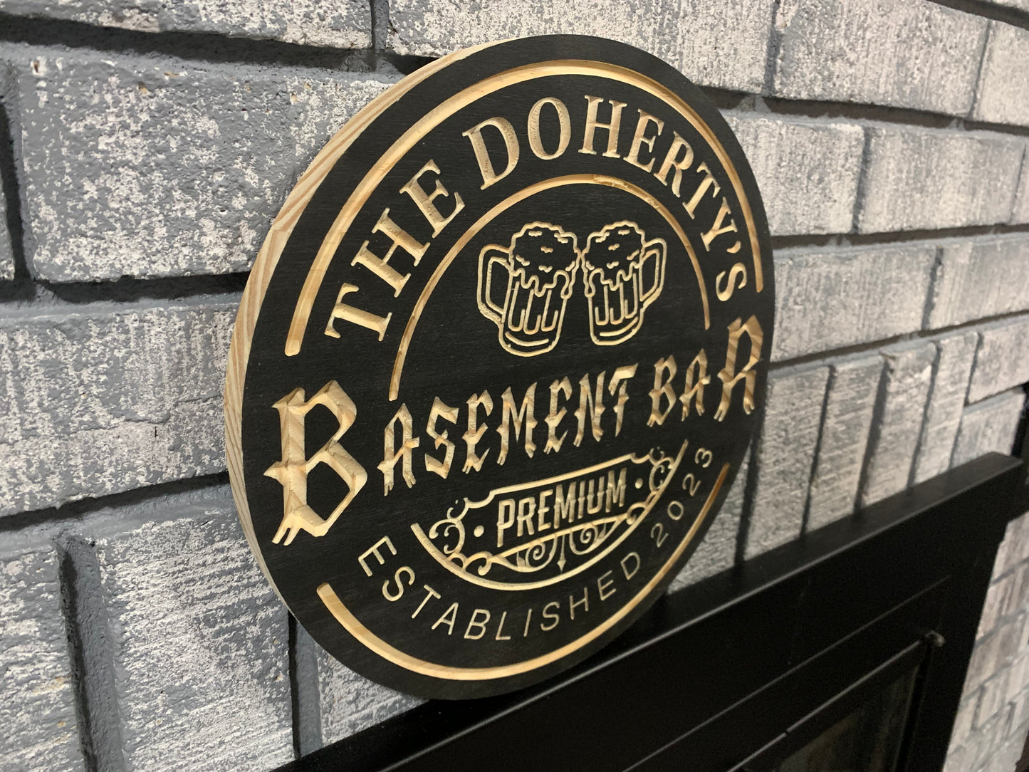 Custom Wooden Basement Bar Sign | Beers | Personalized Pub Sign |