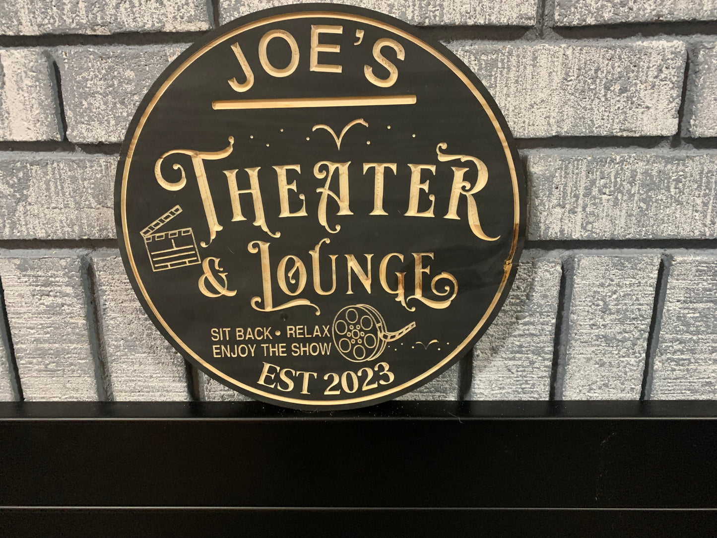 Custom Wooden Theatre Sign | Movie Room | Personalized Film Sign |