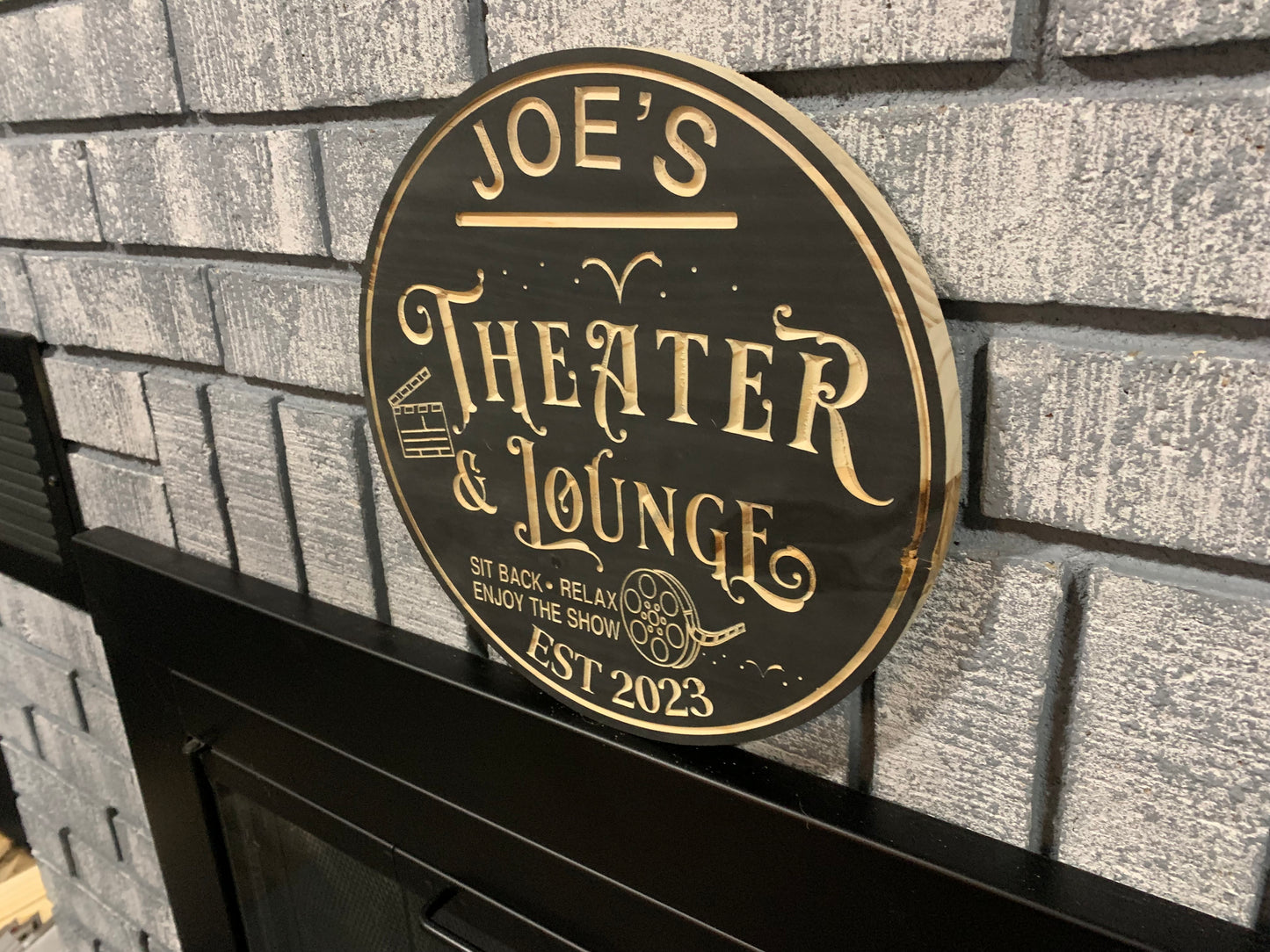 Custom Wooden Theatre Sign | Movie Room | Personalized Film Sign |