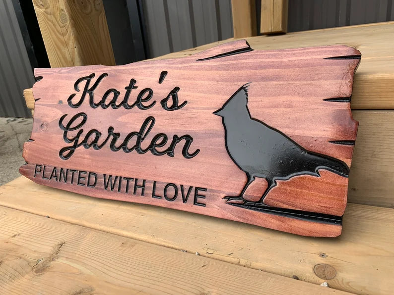 Outdoor Garden Sign | Custom Cottage Sign | Wood Cottage Sign | Anniversary Gift | Welcome Sign | Rustic Cottage Sign | Engraved Sign