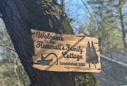 Rustic Family Cottage Sign | Personalized Wooden Decor