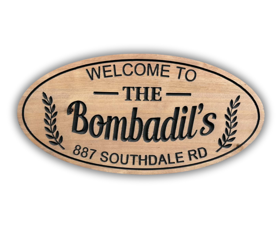 Custom Wood Address Sign | Personalized Name Sign