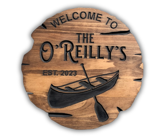 Rustic Family Cottage Sign | Personalized Wooden Decor