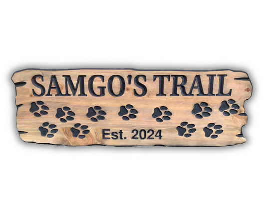 Custom Dog Trail Sign