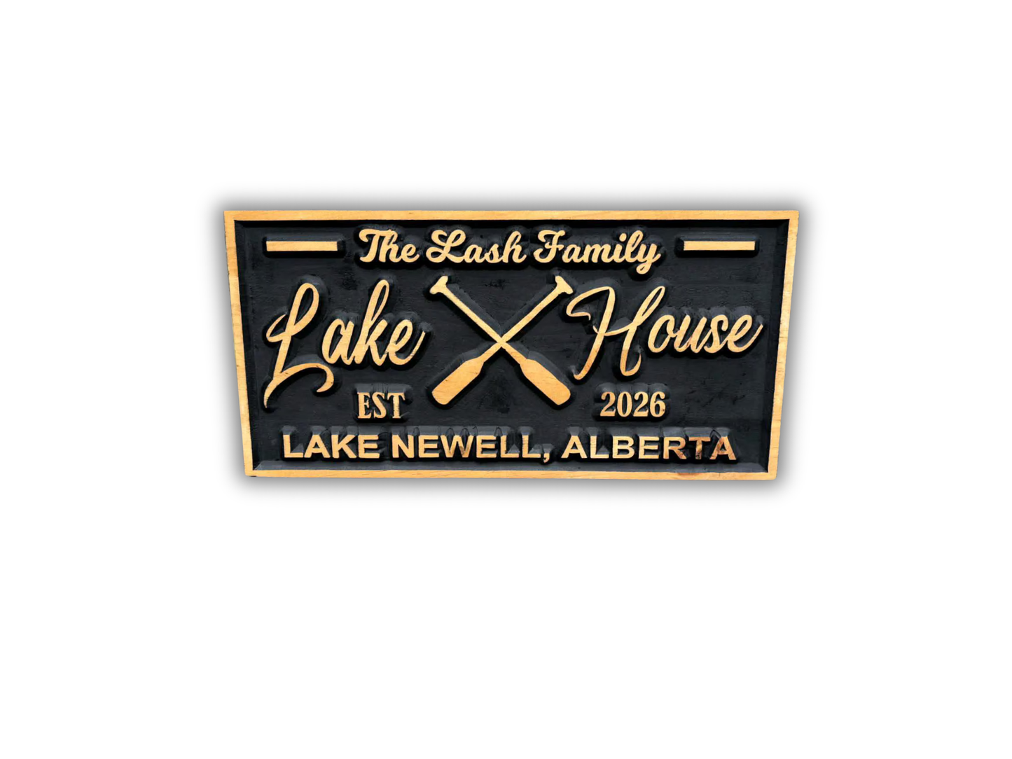 3D Lake House Wood Sign