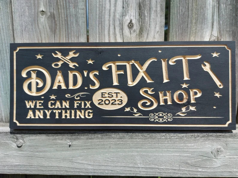 Custom Workshop Sign | Personalized Wood Sign | Wooden Garage Sign | Custom Engraved Wood Sign | Engraved Wooden Sign | Wood Sign | Namesign