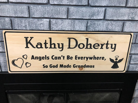 Personalized Custom Name Sign | Mothersday Gift | Grandmother Sign | Wooden Sign | Engraved Sign