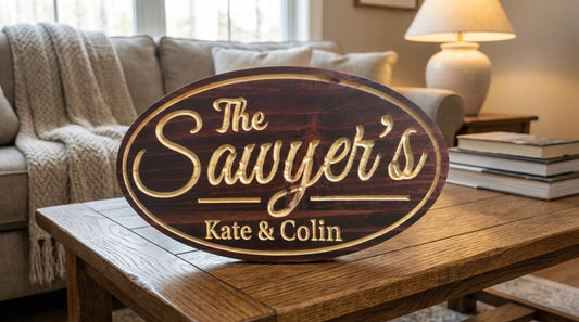 Custom Family Name Sign | Personalized Wood Decor
