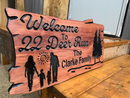 Outdoor Cottage Sign | Custom Cottage Sign | Wood Cottage Sign | Anniversary Gift | Welcome Sign | Rustic Cottage Sign | Engraved Sign