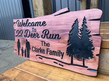 Outdoor Cottage Sign | Custom Cottage Sign | Wood Cottage Sign | Anniversary Gift | Welcome Sign | Rustic Cottage Sign | Engraved Sign