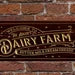 Custom Dairy Farm Sign | Personalized Wood Sign | Wooden Farmhouse Sign | Custom Engraved Wood Sign