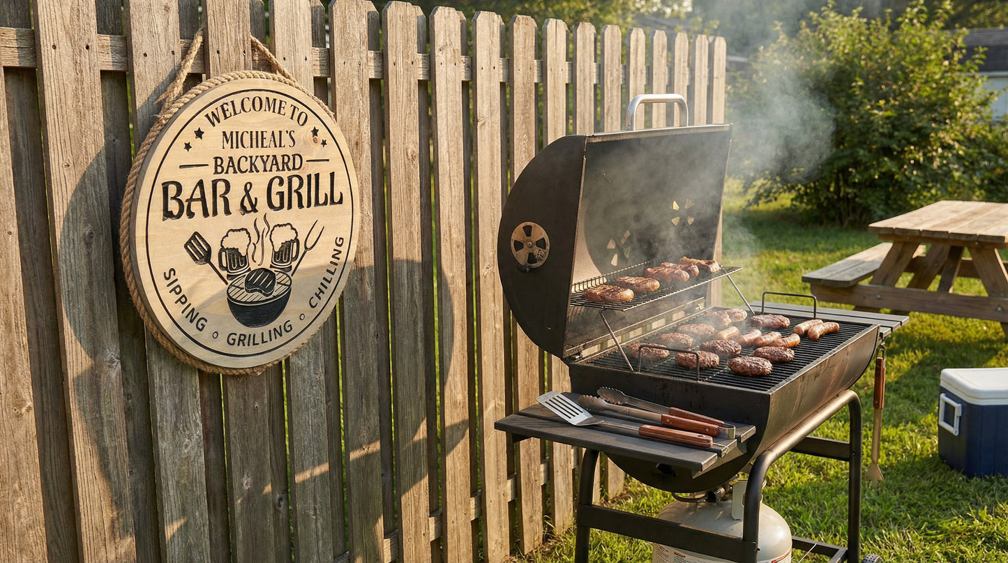 Backyard BBQ Sign