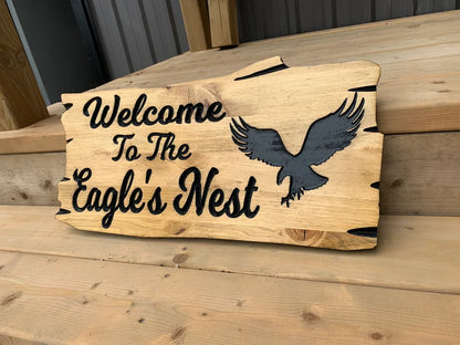 Outdoor Cottage Sign | Custom Cottage Sign | Wood Cottage Sign | Anniversary Gift | Welcome Sign | Rustic Cottage Sign | Engraved Sign