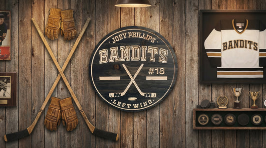 Custom Hockey Sign | Personalized Wood Decor