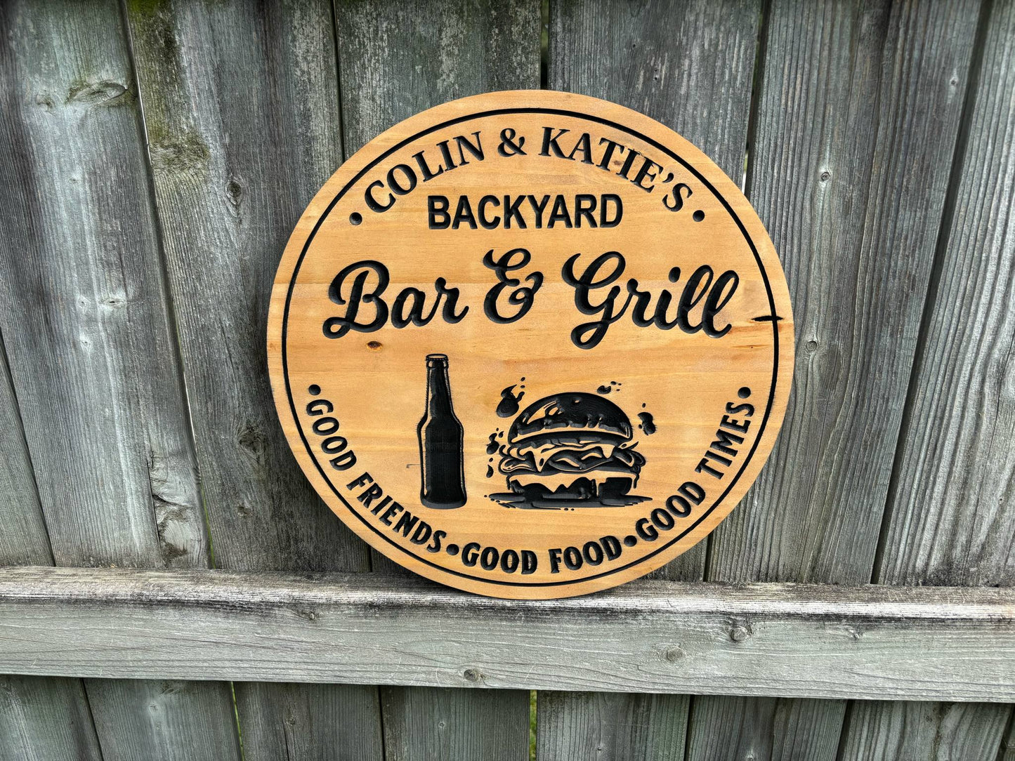 Backyard BBQ Sign | Outdoor Wood Sign