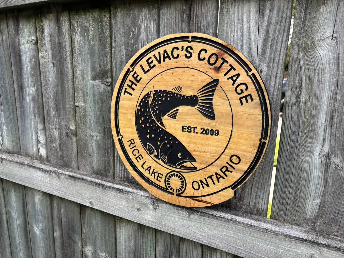 Custom Fish Sign Custom Fishing Sign – Personalized Lakehouse or Cabin Decor – Samgo ...