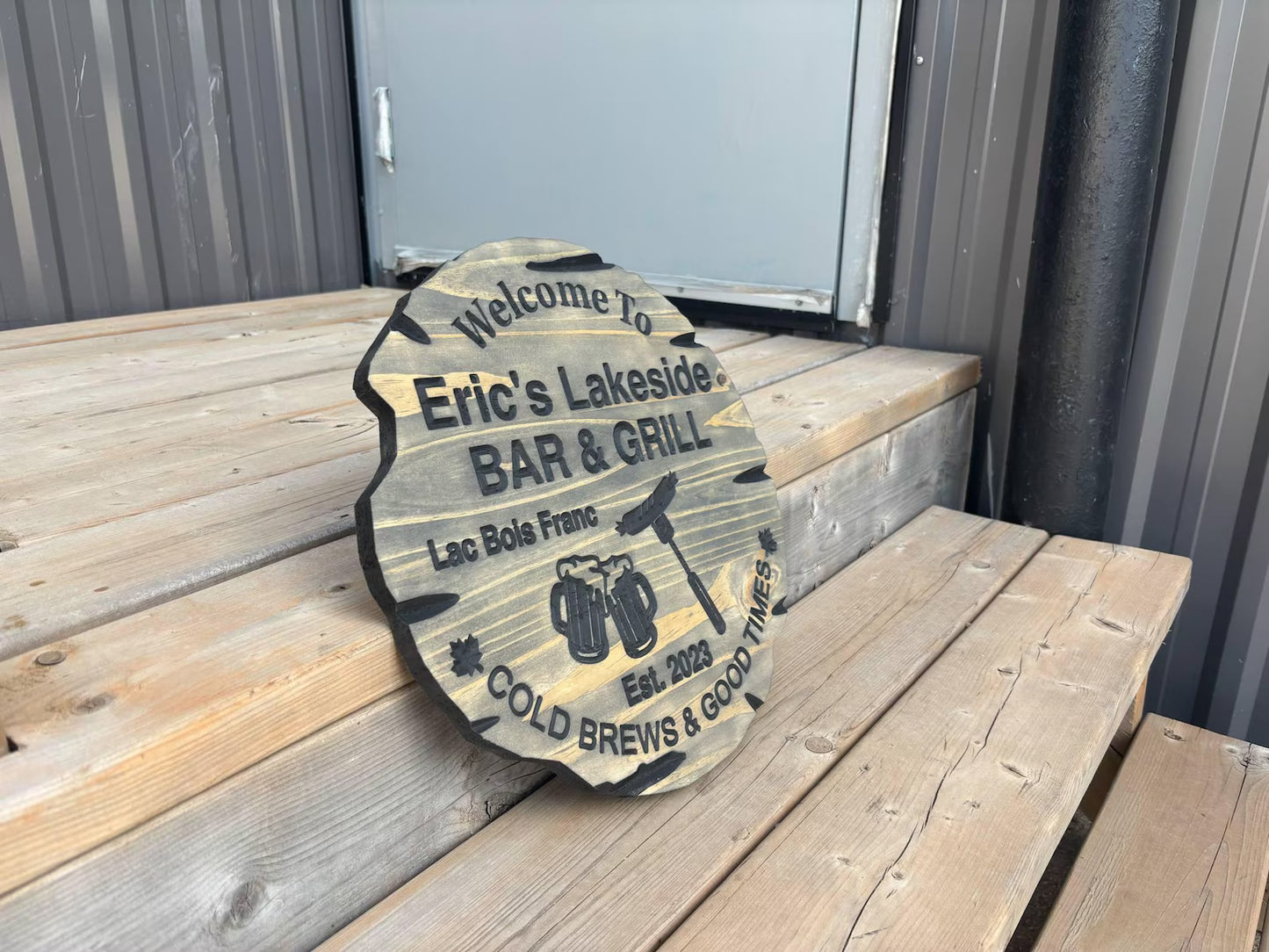 Personalized Grilling Sign – Custom Outdoor BBQ & Bar Sign for Patio, Deck, or Man Cave