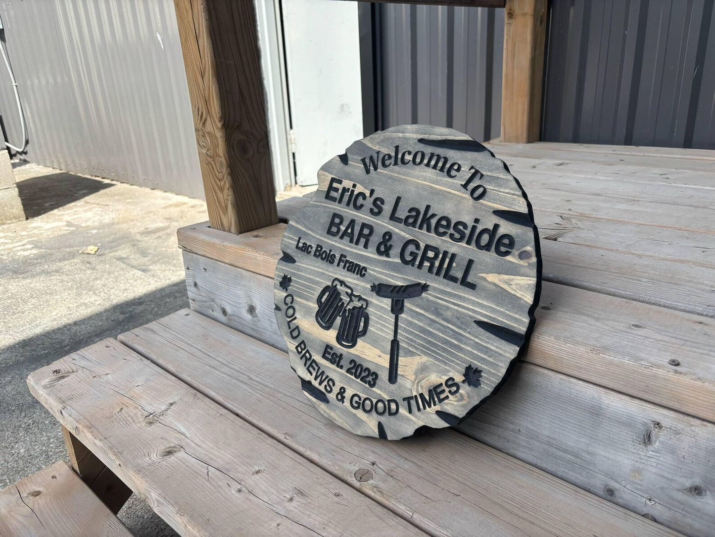 Personalized Grilling Sign – Custom Outdoor BBQ & Bar Sign for Patio, Deck, or Man Cave