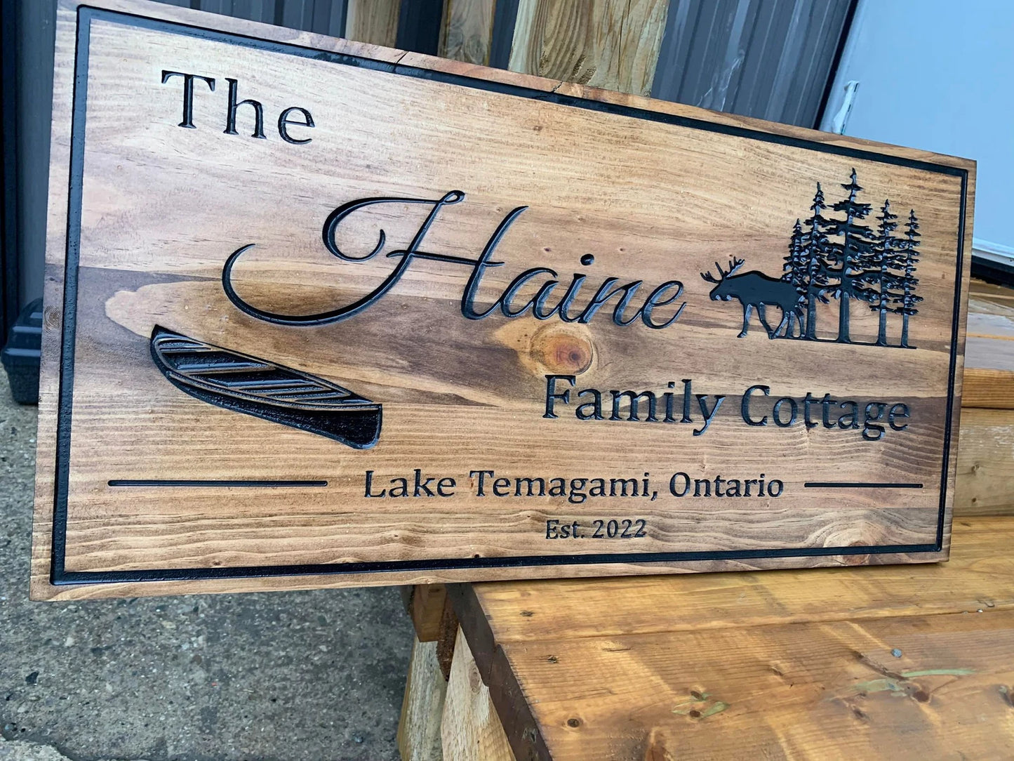 Custom Cottage Sign | Custom Engraved Lakehouse Sign | Family Lakehouse Sign