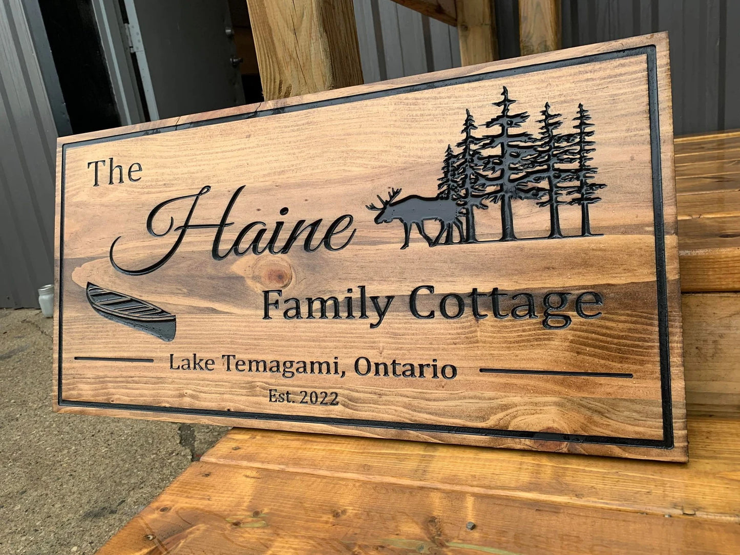Custom Cottage Sign | Custom Engraved Lakehouse Sign | Family Lakehouse Sign