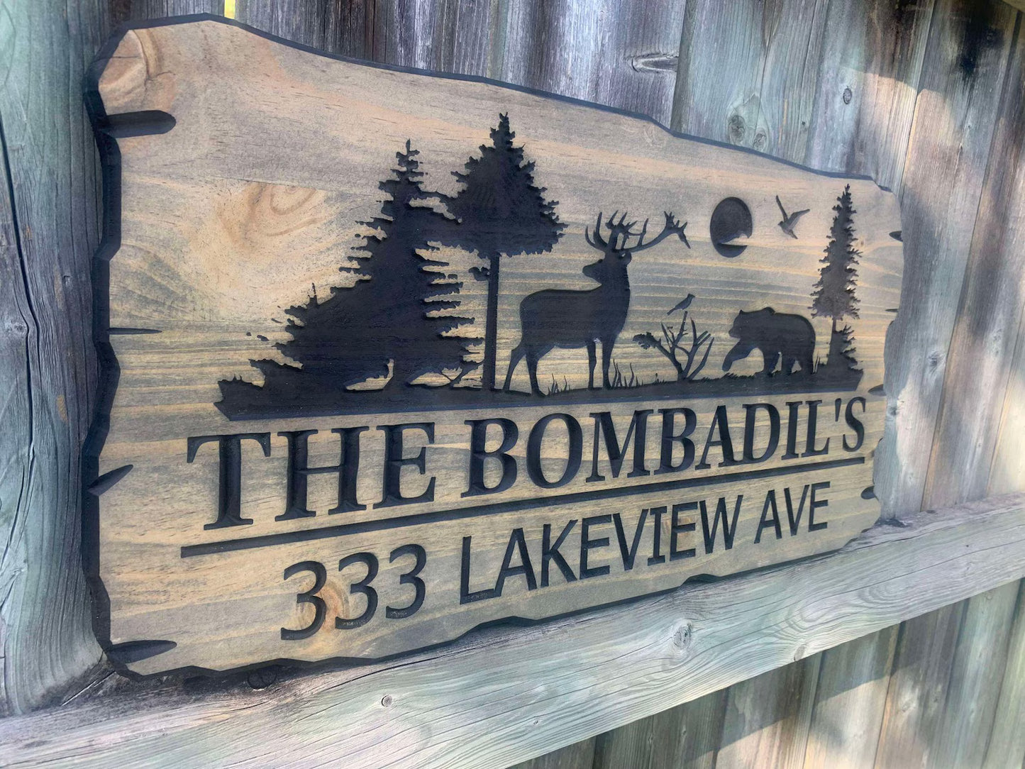 Nature Scene Address Sign