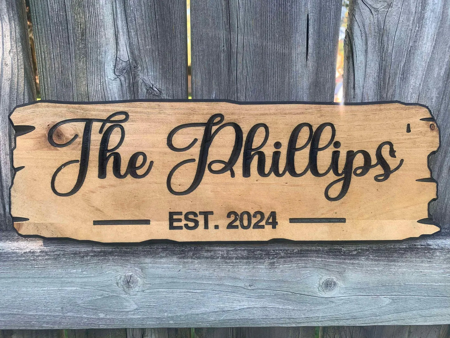 Rustic Family Name Sign