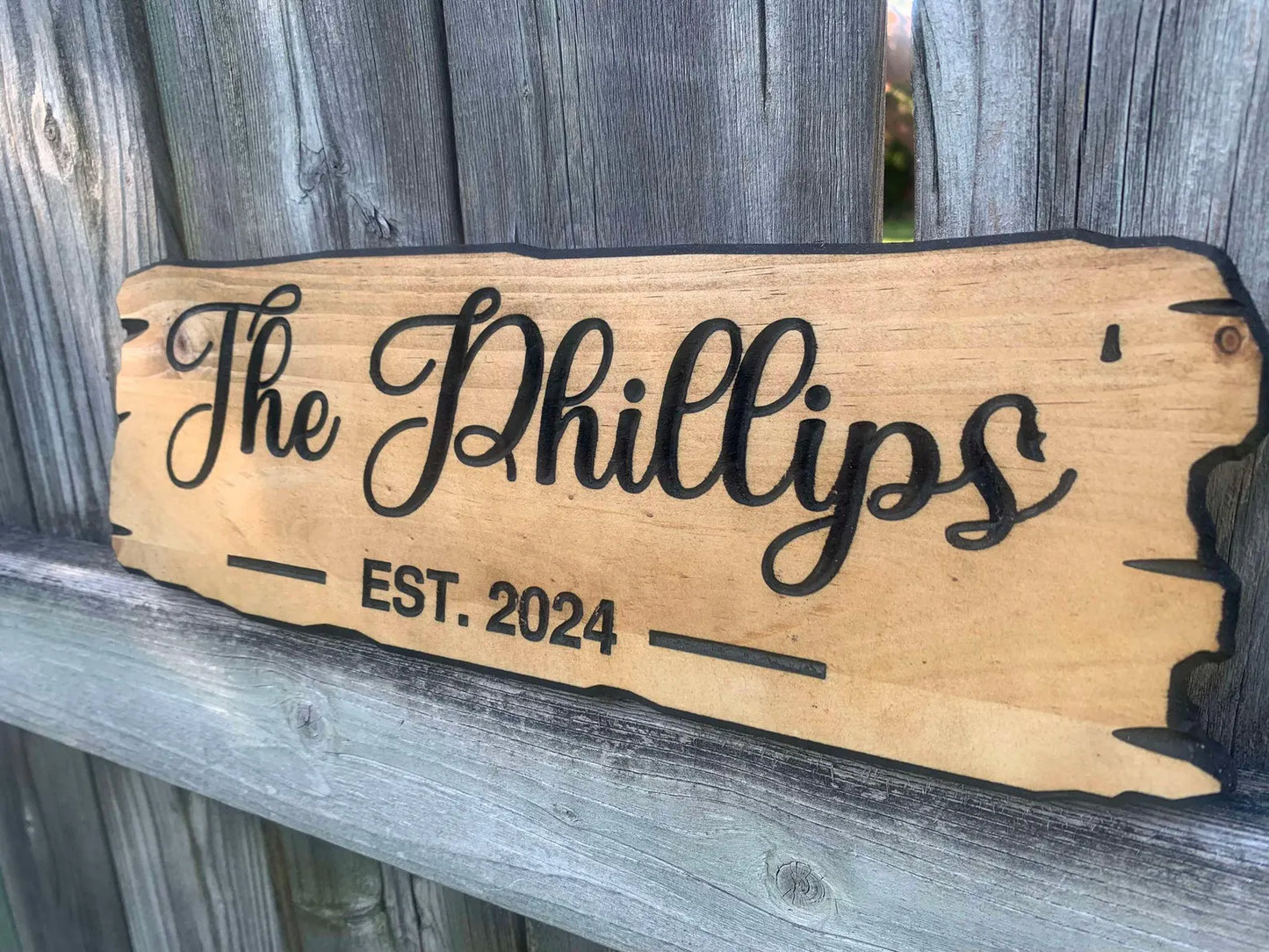 Rustic Family Name Sign