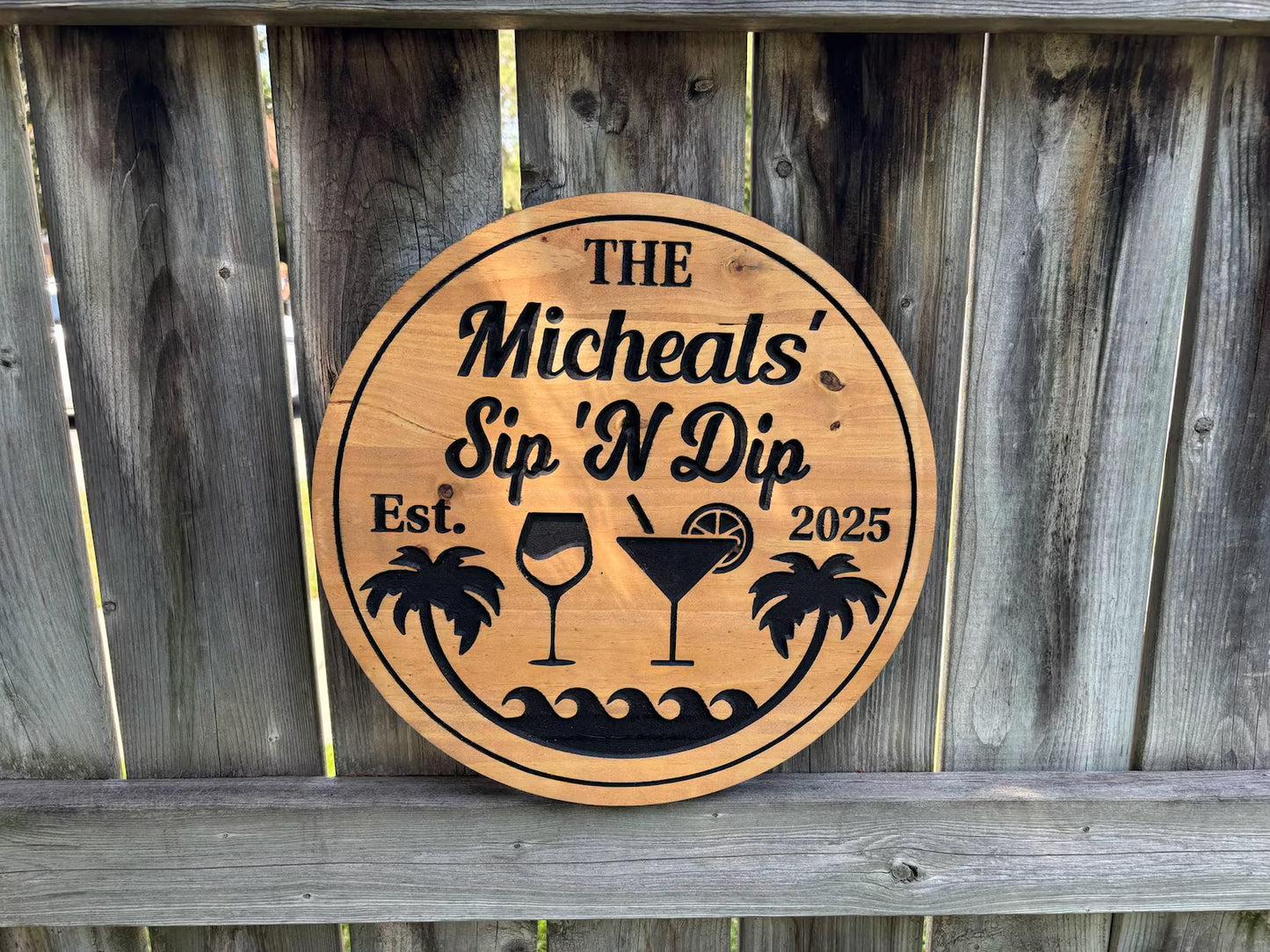 Outdoor Sip N' Dip Sign
