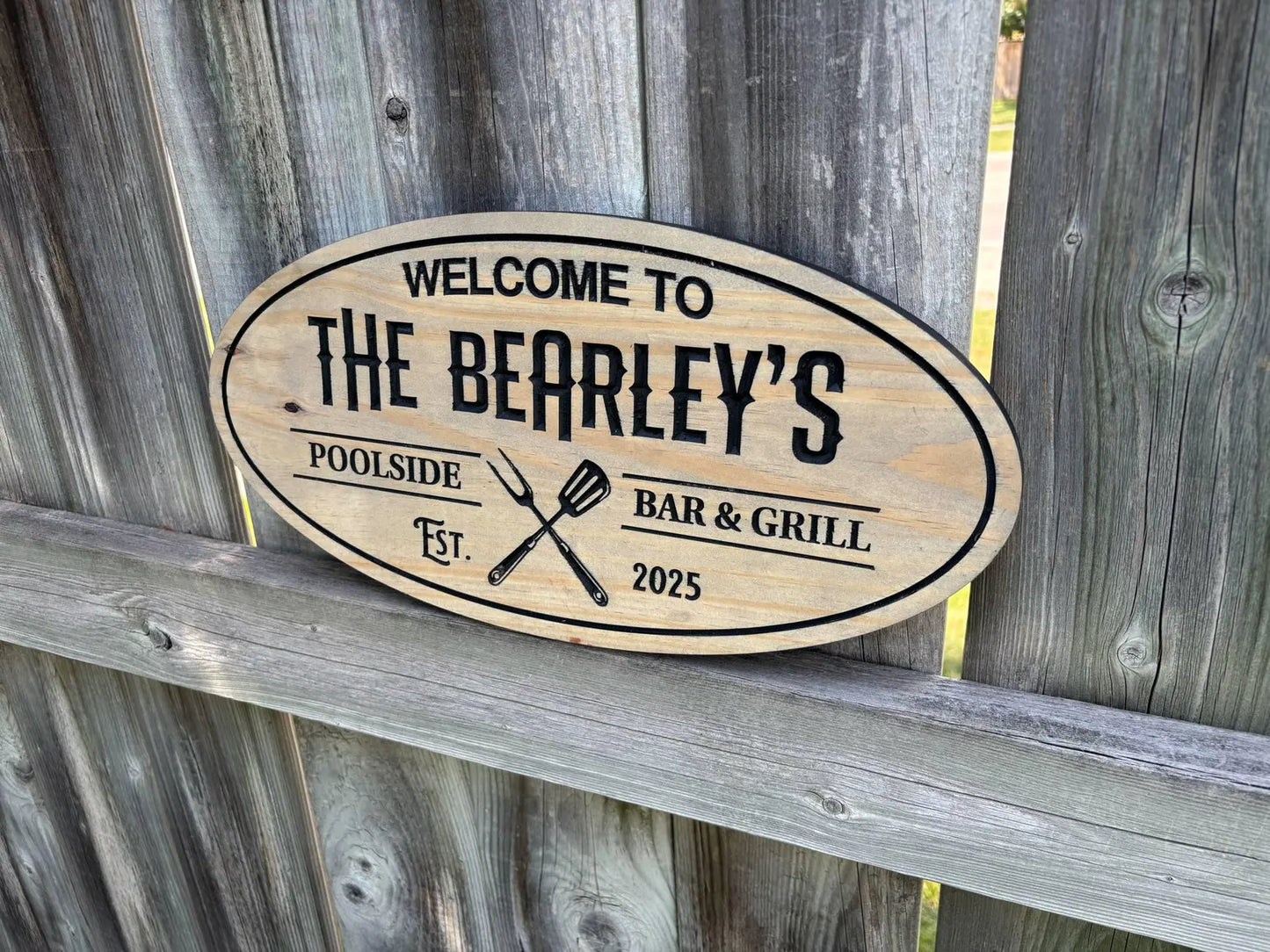 Oval BBQ Sign