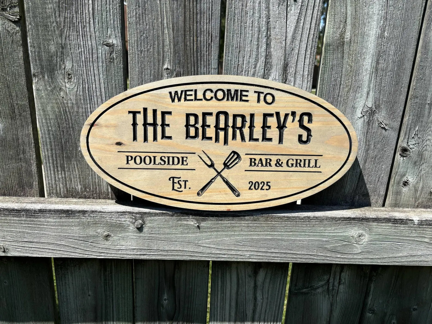 Oval BBQ Sign