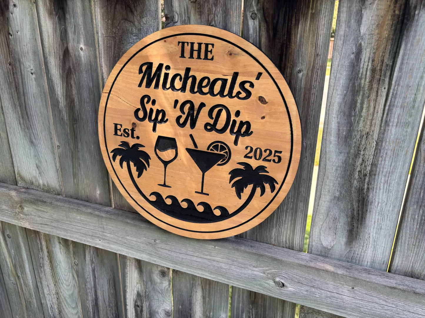 Outdoor Sip N' Dip Sign