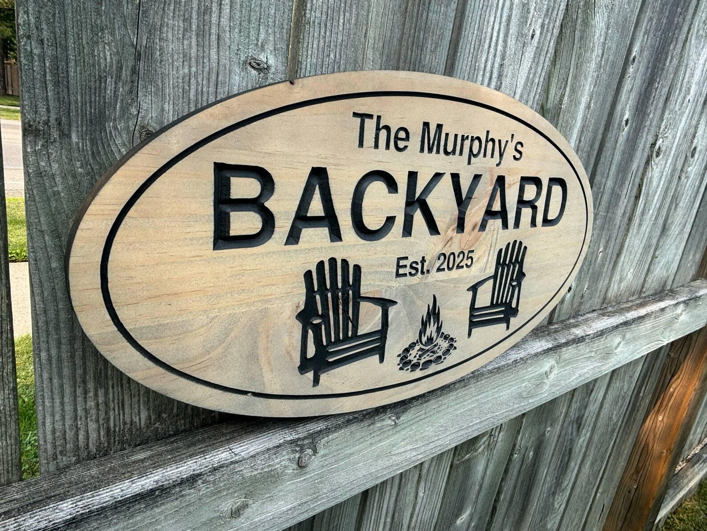 Oval Backyard Sign