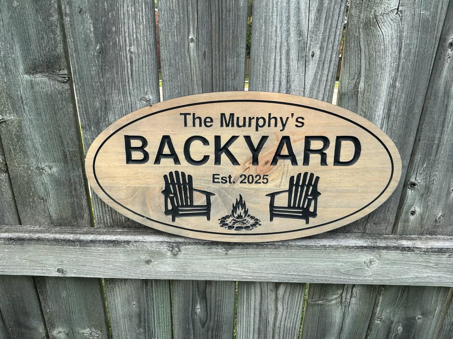 Oval Backyard Sign