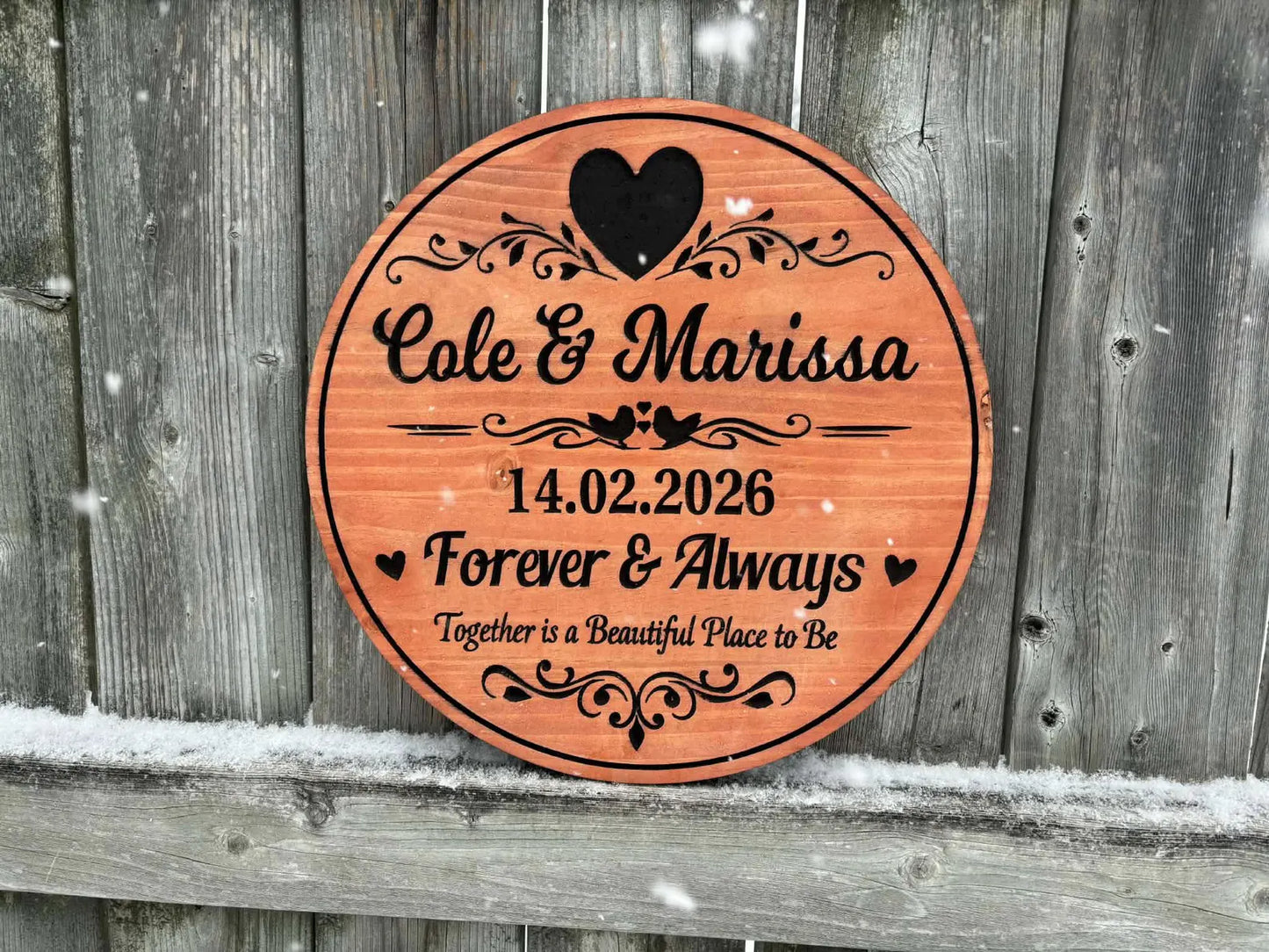 Couple Names and Date Wedding Sign