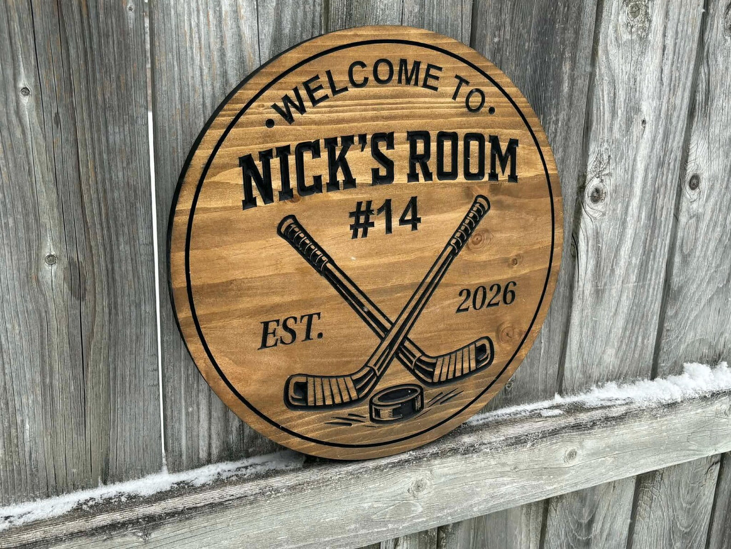 Custom Hockey Player Sign