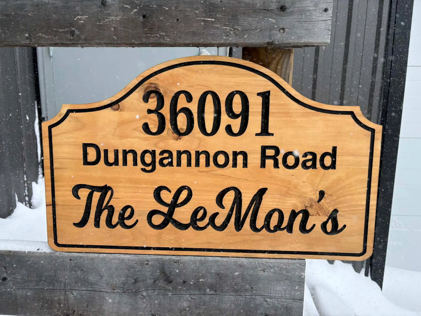 Address Sign with Family Name
