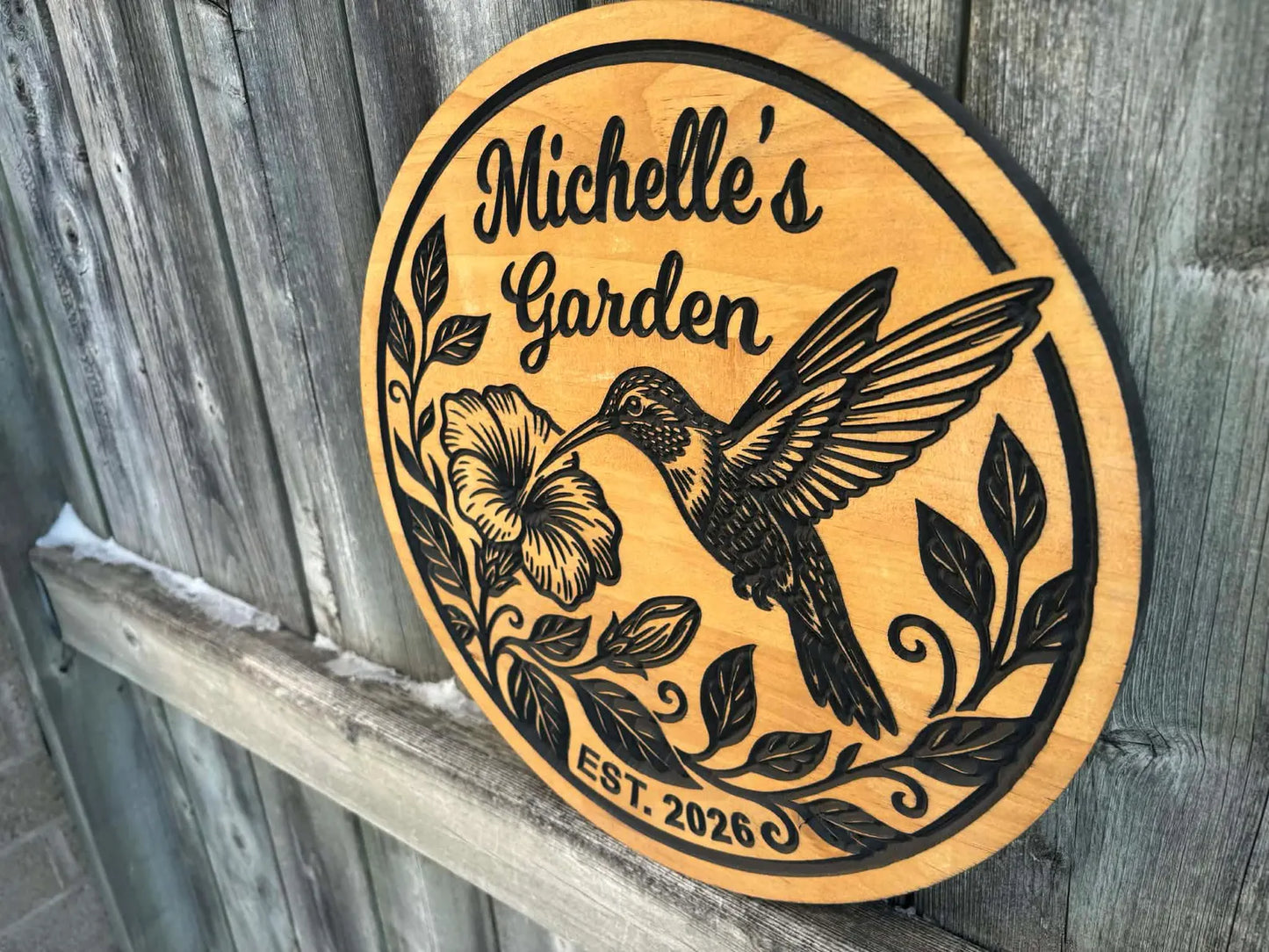 Humming Bird Garden Sign